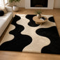 Hand-Tufted Wool Area Rug - Teal & WhiteBox Designed Abstract Pattern Carpet for Bedroom, Living Room, Dining Room, Hallway & Entryway Décor 12'x15'