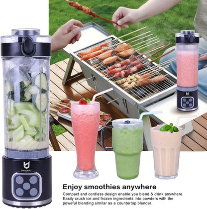 UTALENT Cordless Portable Blender, Ice Crush, 700W Motor, 25oz Cup, 4 Mode 700W Brushless Motor, USB-C rechargeable, Long-lasting, 25oz Tritan cup, Leakproof lid with sip spout, Dishwasher Safe Parts