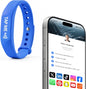 Digital Business Card Wristband | Blue NFC & QR Code Bracelet for Instant Social Media and Contact Sharing