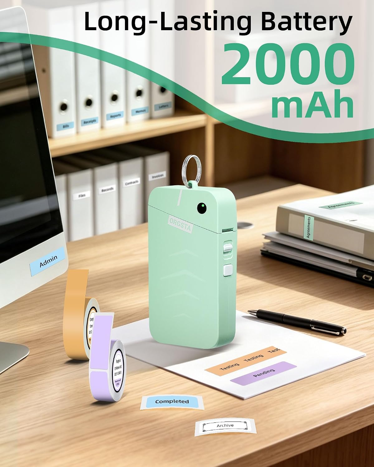 ORGSTA S001 Bluetooth Thermal Label Maker Green