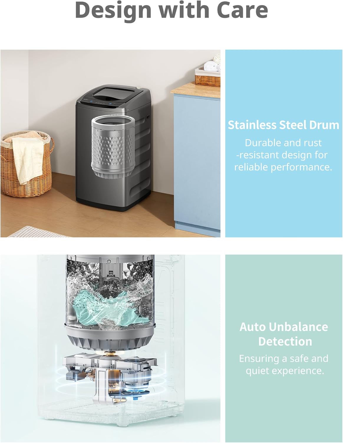 COMFEE' Portable Washing Machine 0.9 cu.ft Compact Washer with LED Display