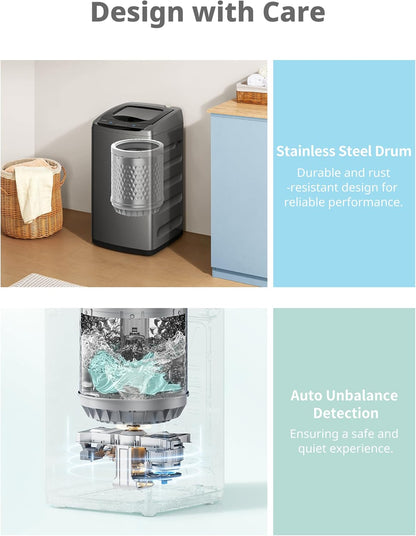 COMFEE' Portable Washing Machine 0.9 cu.ft Compact Washer with LED Display