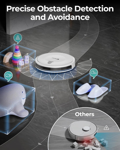 Robot Vacuums,10KPa Robotic Vacuum Cleaner with Mapping,Lidar Navigation&Obstacle Avoidance,150mins Robot Vacuum with App/Alexa/Remote,Tangle-Free Pet Hair,Self-Charging for Hard Floor/Carpet