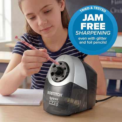 Bostitch Office Heavy Duty Electric Pencil Sharpener | QuietSharp Motor, Tip Saver Technology & Safety Switch