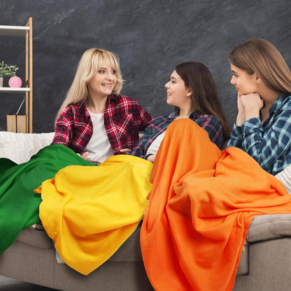 Kinlop 40 Packs Fleece Blanket Bulk 60 x 50 Inch Soft Lightweight Fleece Cozy Blanket Warm Throw Plush Pet Throw for Bed Couch Sofa Home Office Wedding Gifts Travel Camping(Stylish Color,80 Packs)