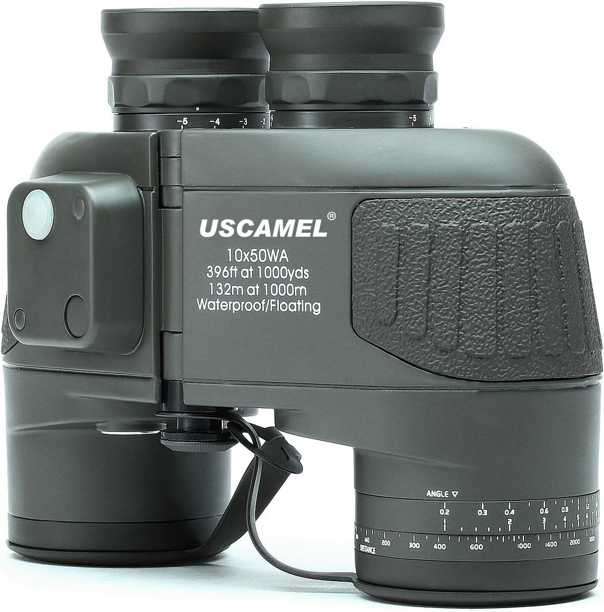 USCAMEL 10X50 Marine Binoculars for Adults, IPX7 Waterproof Binoculars with Illuminated Compass & Rangefinder, BAK4 Prism, Fully Multi-Coated, for Sailing, Boating, Fishing & Outdoor Use