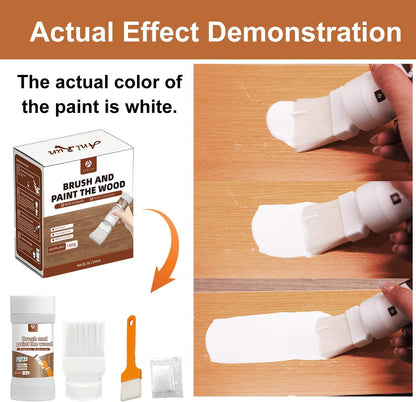 White Touch-Up Paint Pen for Wood,Furniture,Cabinets,6.35 Oz 2-in-1 Paint & Brush,Water-based, Quick-Dry,Combines Primer & Topcoat, no Sanding. For SmallWood DIY Painting/Refinishing