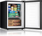 OGHLY 2.1 Cu Ft Upright Freezer, Small Mini Freezer with Removable Shelf Compact Standing Freezer with 7 Adjustable Temperature, Reversible Door, for Bedroom Office Apartment, Black