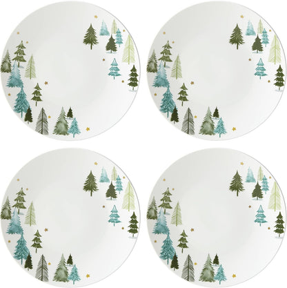 Lenox Balsam Lane Porcelain 12-Piece Christmas Dinnerware Set for 4 ceramic, dishwasher safe, microwave safe | plates and bowls sets for kitchen and dining | 10.5 inch plate