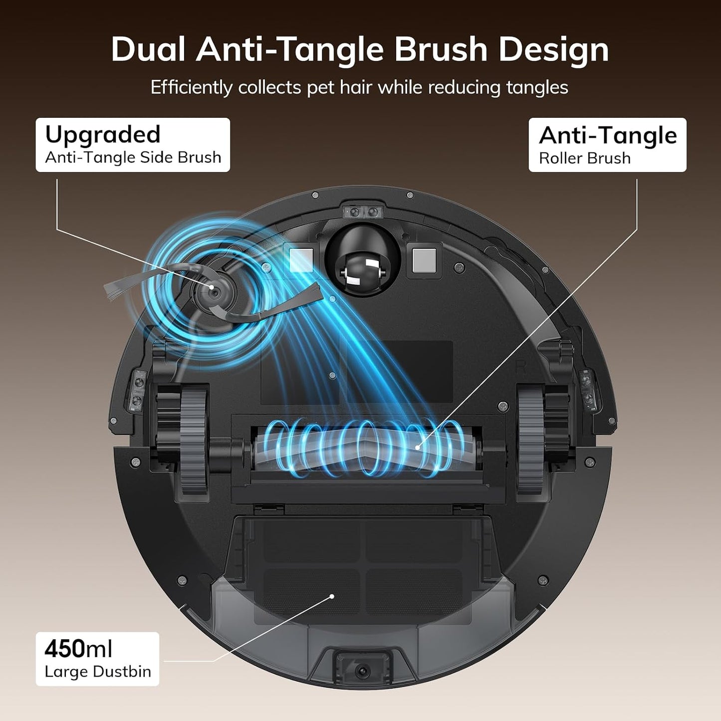 ILIFE A30s Robot Vacuum, 10000Pa Max Suction LiDAR Navigation, Home Mapping, No-Go Zone, 150 Mins, App, Voice and Remote Control, for Hard Floor, Carpet and Pet Hair