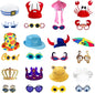 Qunonaty 24-Piece Funny Party Hats & Sunglasses Set, 12 Assorted Novelty Hats and 12 Funny Glasses for Photo Booth Props, Costume Parties & Celebrations