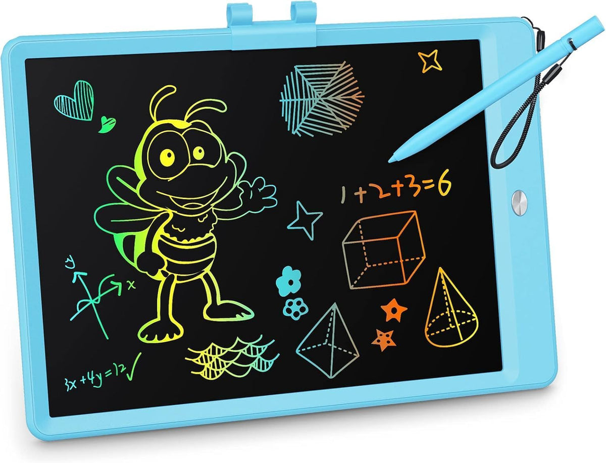 KOKODI LCD Writing Tablet for Kids, 10-Inch Colorful Doodle Board, Reusable Electronic Drawing & Writing Tablet for Boys & Girls Ages 3–5, Blue