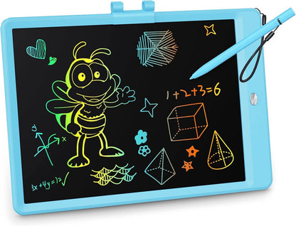 KOKODI LCD Writing Tablet for Kids, 10-Inch Colorful Doodle Board, Reusable Electronic Drawing & Writing Tablet for Boys & Girls Ages 3–5, Blue