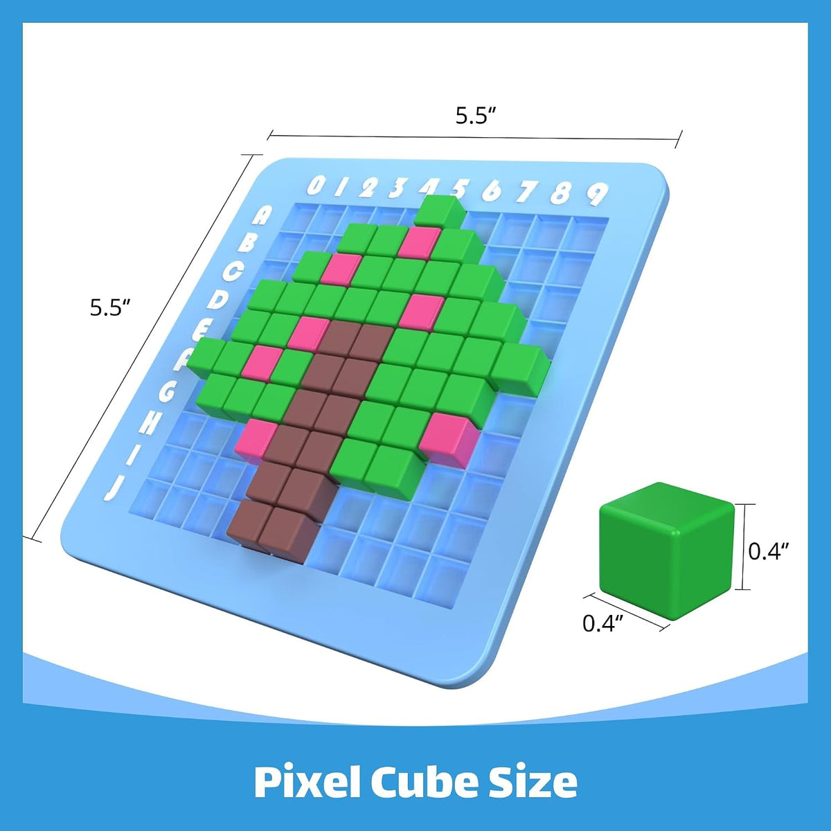 CYOEST STEM Pixel Art Kit for Kids Ages 5+, Creative Arts & Crafts Activity Set with 50+ Patterns, 4 STEM Challenges & 3 Difficulty Levels, Educational Gift for Boys & Girls