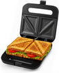 OVENTE Electric Sandwich Maker, 750W Non-Stick Plates, Black GPS401B