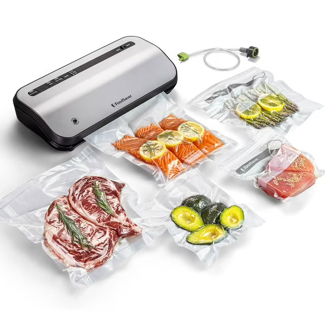FoodSaver 14-Piece Vacuum Sealer Starter Kit with Bags & Roll