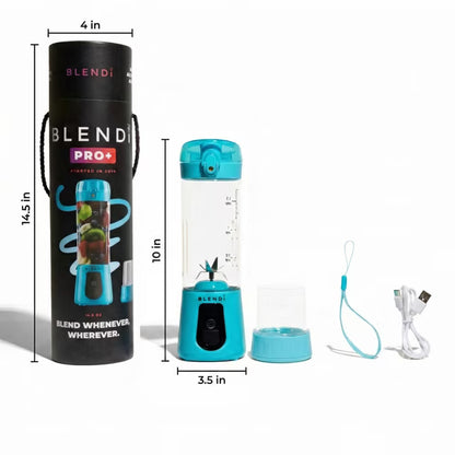 BLENDi Pro+ Portable Blender 2-Pack, Black & Turquoise
