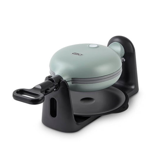 Dash Flip Belgian Waffle Maker, 6.5-Inch Belgian Waffle Maker with TruGlide Nonstick Cooking Surfaces, 1000W, Dishwasher-Safe Drip Tray, Recipe Guide