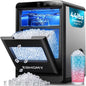 EUHOMY Nugget Ice Maker Countertop, 44Lbs/24H Sonic Ice Maker Machine, Self-Cleaning Pellet Ice Makers with Ice Scoop&Basket, Countertop Pebble Ice Maker for Home/Kitchen/Office