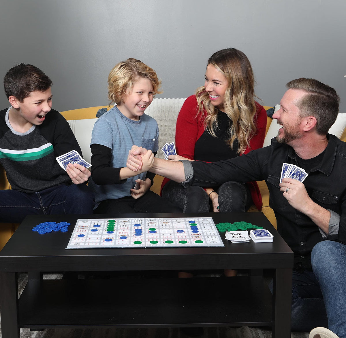JAX SEQUENCE Original Strategy Game with Folding Board, Cards & 135 Chips, 2-12 Players, Ages 7+, Indoor Family Board Game