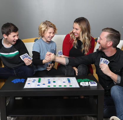 JAX SEQUENCE Original Strategy Game with Folding Board, Cards & 135 Chips, 2-12 Players, Ages 7+, Indoor Family Board Game