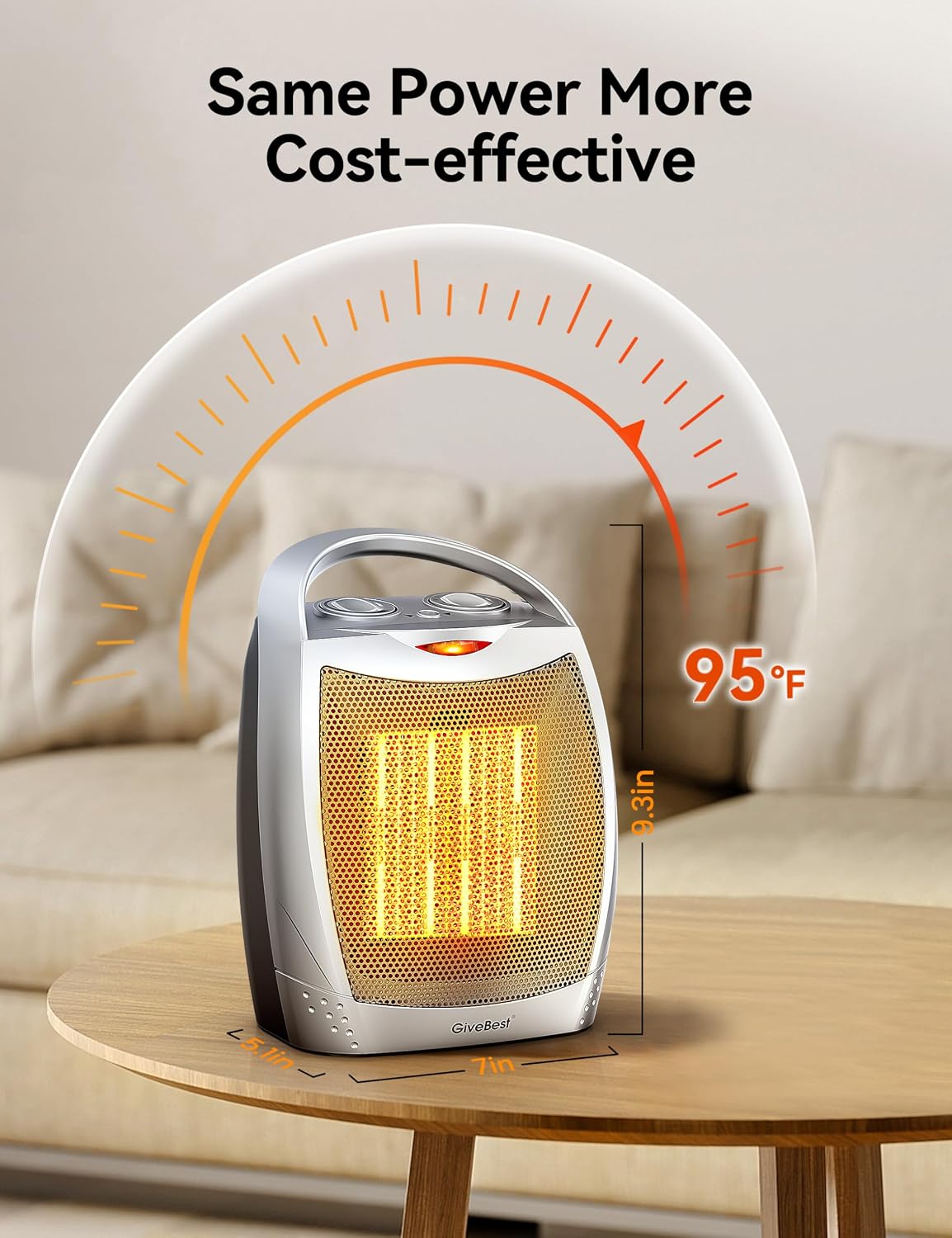 GiveBest Space Heater, Portable Space Heaters for Indoor Use