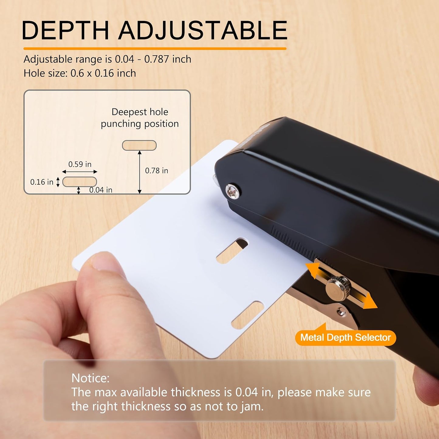 MyLifeUNIT Badge Hole Punch, Heavy-Duty Slot Puncher for ID Cards, PVC Cards & Paper, Manual Oval Slot Punch with Paper Scrap Collector