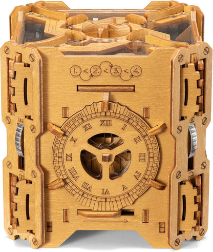 PUZZLE POTATO Tesla Box, Self-Powered Electronic Wooden Puzzle Box, 5/5 Difficulty Escape Room Brain Teaser with 256 Parts & 38 Magnets, Resettable Puzzle for Adults 14+