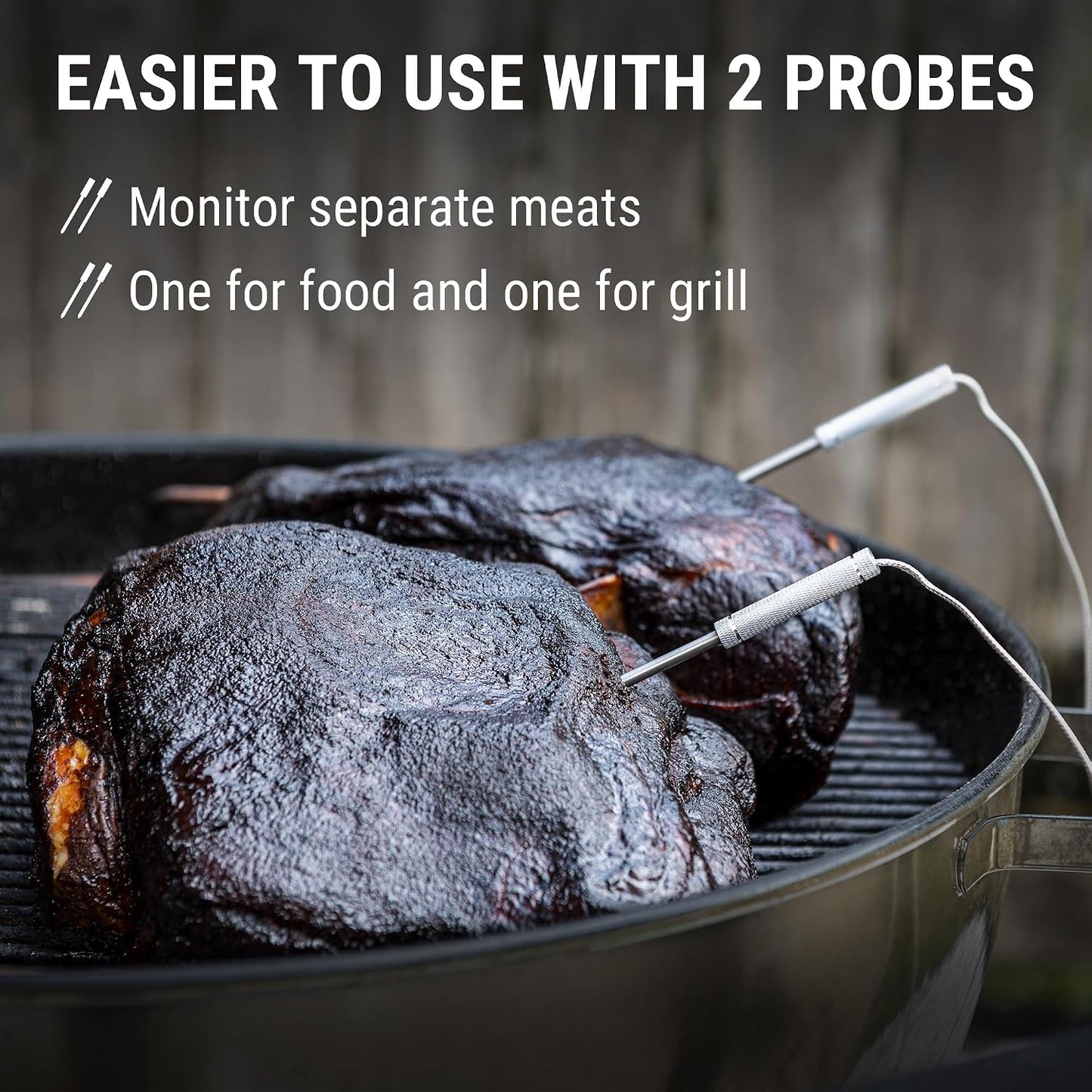 TempPro TempSync Bluetooth Meat Thermometer 650 ft, 2 Probes