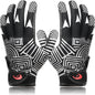 SPOMAT Youth Football Receiver Gloves, Silicone Grip Kids Football Gloves, Extra-Grip Receiver Gloves for Training & Games, Rocket Black