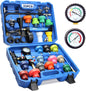 DISEN 33Pcs Coolant Pressure Tester Kit, Master Coolant Vacuum Refill Kit with 23 Radiator Adapters, Radiator Cooling System Pressure Tester & Vacuum Purge Tool for Cars, Trucks, SUVs
