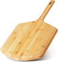 Pizza Peel 16 Inch, Natural Bamboo Pizza Board for Transferring & Serving 16” Multi-Purpose Bamboo Pizza Cutting Board, Wood Pizza Spatula Paddle for Baking Homemade Cheese Bread Fruits Vegetables