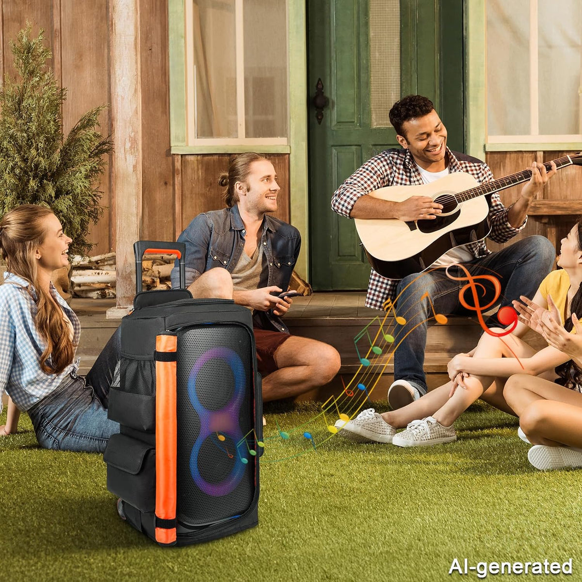 LEFOR·Z Speaker Case Compatible with JBL PartyBox 320/310,Bottomless Cover Portable Speaker Dust Cover Storage Bag Fits for JBL Party Box 320 for Outdoor Travel,Cover Only(Without Wheels and Pull Rod)