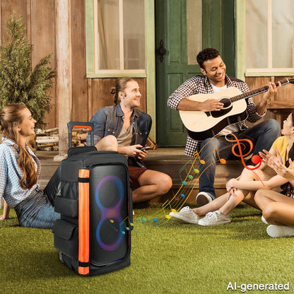LEFOR·Z Speaker Case Compatible with JBL PartyBox 320/310,Bottomless Cover Portable Speaker Dust Cover Storage Bag Fits for JBL Party Box 320 for Outdoor Travel,Cover Only(Without Wheels and Pull Rod)
