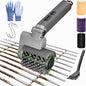 HyperionFlo Essentials Electric Grill Brush, 58W 3-Speed Cordless Grill Cleaner with 5200mAh Rechargeable Battery, 3 Replaceable Heads, Gray