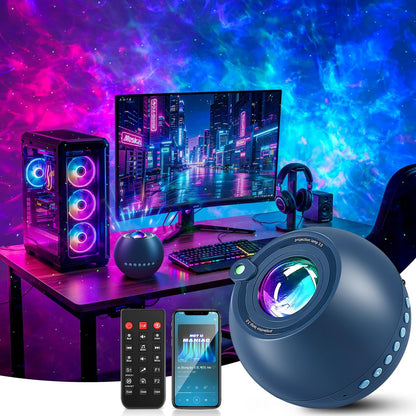 One Fire 360 Game Lights Galaxy Projector Gaming Accessories Gaming Room Decor Green Star Bluetooth Speaker+15 White Noise Man Cave Accessories Cool Gifts for Men Birthday Gift Cool Stuff for Teen Boy