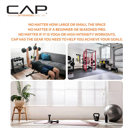 CAP 2-inch Olympic Bumper Plate Weight Set | 100-370 lbs | Multiple Colors | Storage Rack Optional