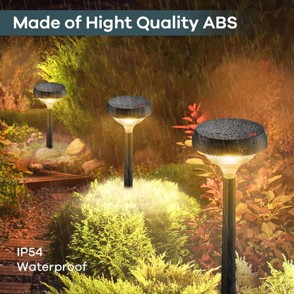 Linkind Solar Lights Outdoor 8 Pack, Solar Pathway Lights Warm White Landscape Path Lights,IP65 Waterproof Solar Lights for Walkway Yard Garden Driveway