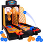Gamie Mini Basketball Game with 20 Mini Balls, Tabletop Basketball Game Set with 2 Competitive Lanes & Built-In Score Tracker, Indoor Desk Game for Kids & Adults