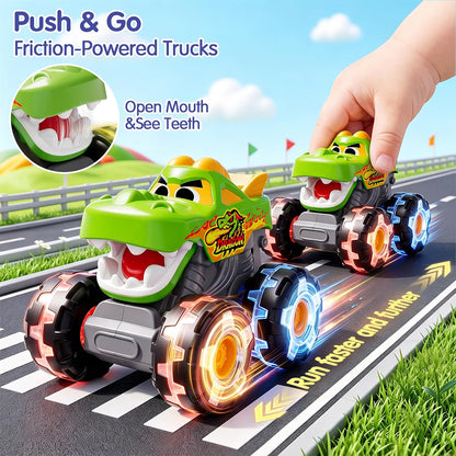 SunnyPal 3-Pack Light Up Monster Truck Toys for Toddlers