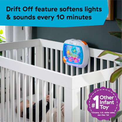 Baby Einstein Sea Dreams Soother Musical Crib Toy & Sound Machine, 25-Minute Light Effects, Remote Control, Newborn & Up, Neutral