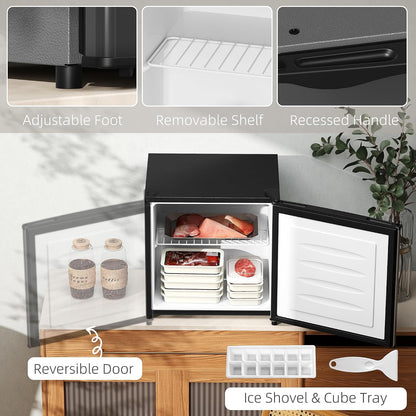 HOMCOM Mini Freezer Countertop Compact Upright Freezer 1.1 Cu.Ft Silver