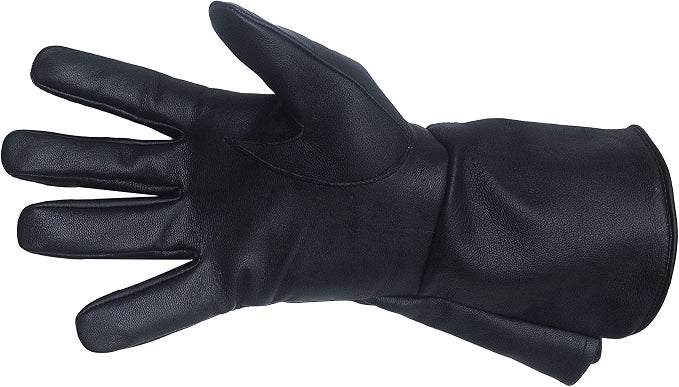 HyperionFlo Essentials Long Cuff Leather Gloves, Soft Leather Gauntlet Gloves for Costumes, Renaissance, Medieval & Stage Wear