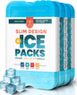 Healthy Packers Ice Packs for Lunch Boxes & Coolers - Freezer Packs - Original Cool Pack | Cooler Accessories for Beach, Camping & Fishing | Slim & Long-Lasting Reusable Ice Pack for Cooler