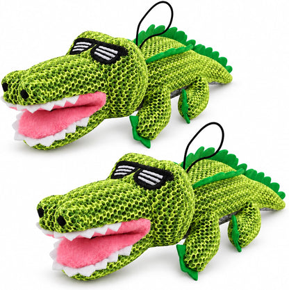Crocodile Hot Tub Scum Absorber, 2-Pack Reusable Washable Spa Sponge for Oil & Scum Removal, Floating Hot Tub Pool Cleaner with Suction Cup & Rope, Cute Crocodile Design