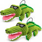 Crocodile Hot Tub Scum Absorber, 2-Pack Reusable Washable Spa Sponge for Oil & Scum Removal, Floating Hot Tub Pool Cleaner with Suction Cup & Rope, Cute Crocodile Design