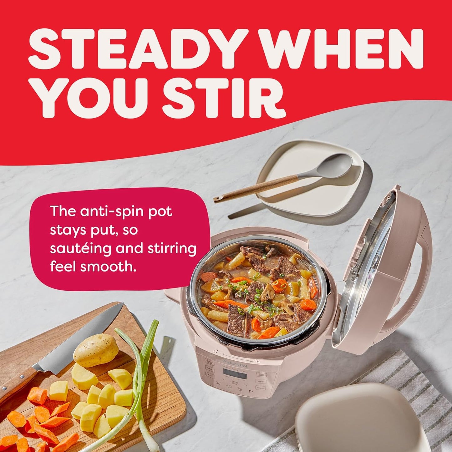 Instant Pot Rio Mini 4 Qt 7-in-1 Electric Pressure Cooker, Rosewater Pink multicooker, 4 quart, slow cook, rice, steam, sauté, yogurt, keep warm, family meals