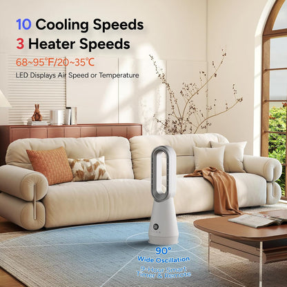 Bladeless Heater Fan with Air Purifier,22" 3-in-1 Fan Heater ComboFaryuan Bladeless Heater Fan with Air Purifier,22" 3-in-1 Fan Heater Combo