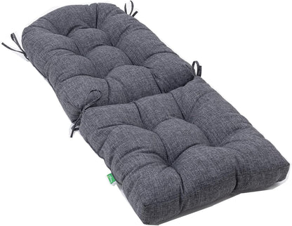 Outdoor Rocking Chair Cushion Set of 4 for Adirondack Chair, High Back Patio Outdoor Seat Chair Cushion 49x19in,Charcoal Black