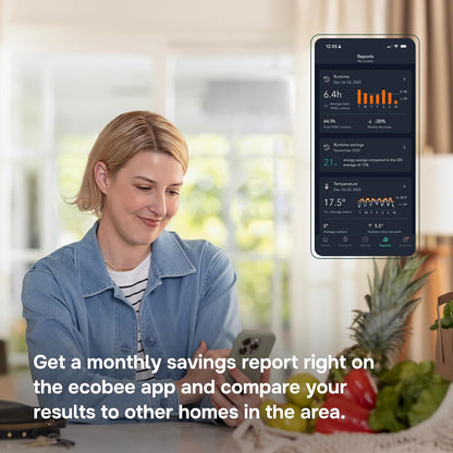 ecobee Smart Thermostat Premium - WiFi, Siri & Alexa Built-In, Smart Sensor